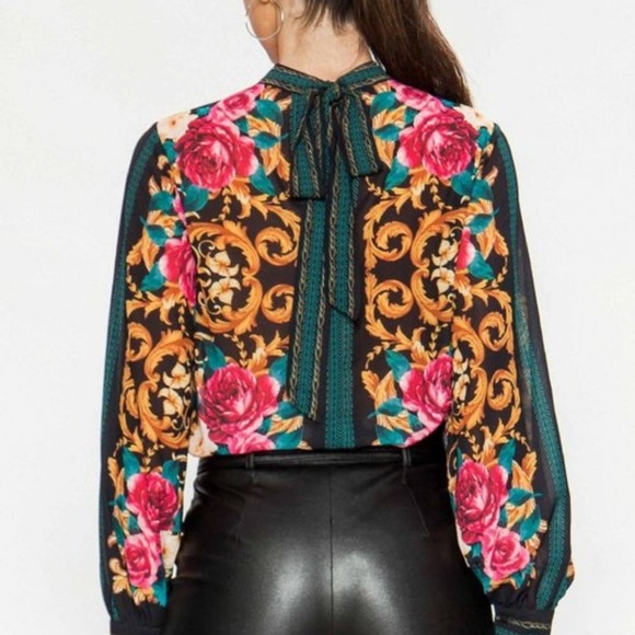 LAST ONE! Jealous Tomato Floral Bodysuit - Picture 2 of 8